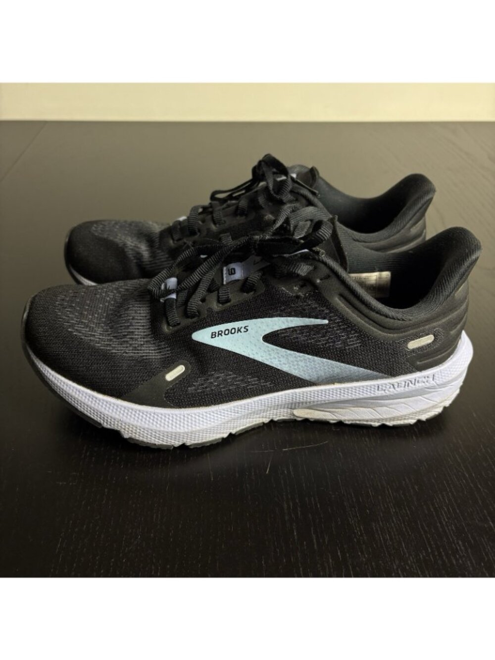 BROOKS Womens Size 7.5 Black Launch 9 Running Shoes Sneakers - Picture 7 of 11